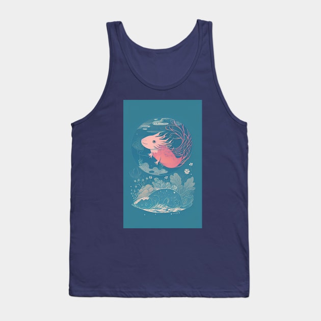 Endangered: Save the Axolotl 2 Tank Top by ArtBeatsGallery